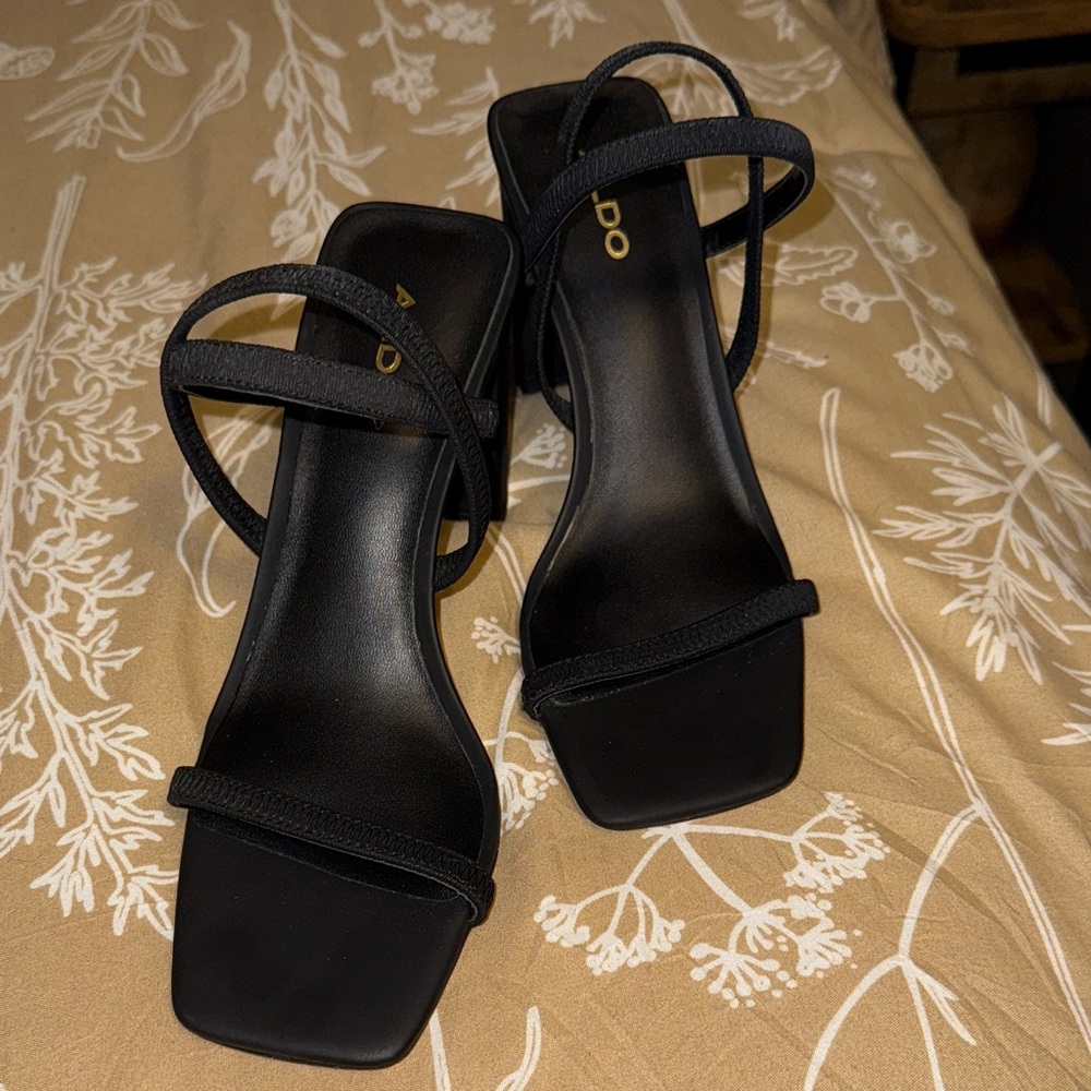 ALDO OKURR Elegant Black Heeled Sandals